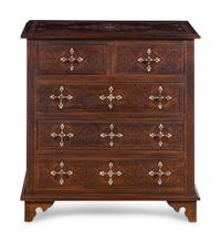 A Syrian Mother-of-Pearl Inlaid Walnut Chest of Drawers — 20TH CENTURY