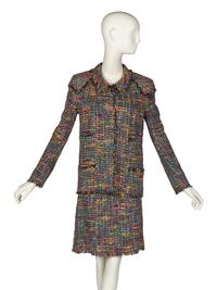 Chanel Multicolor Tweed Skirt Suit