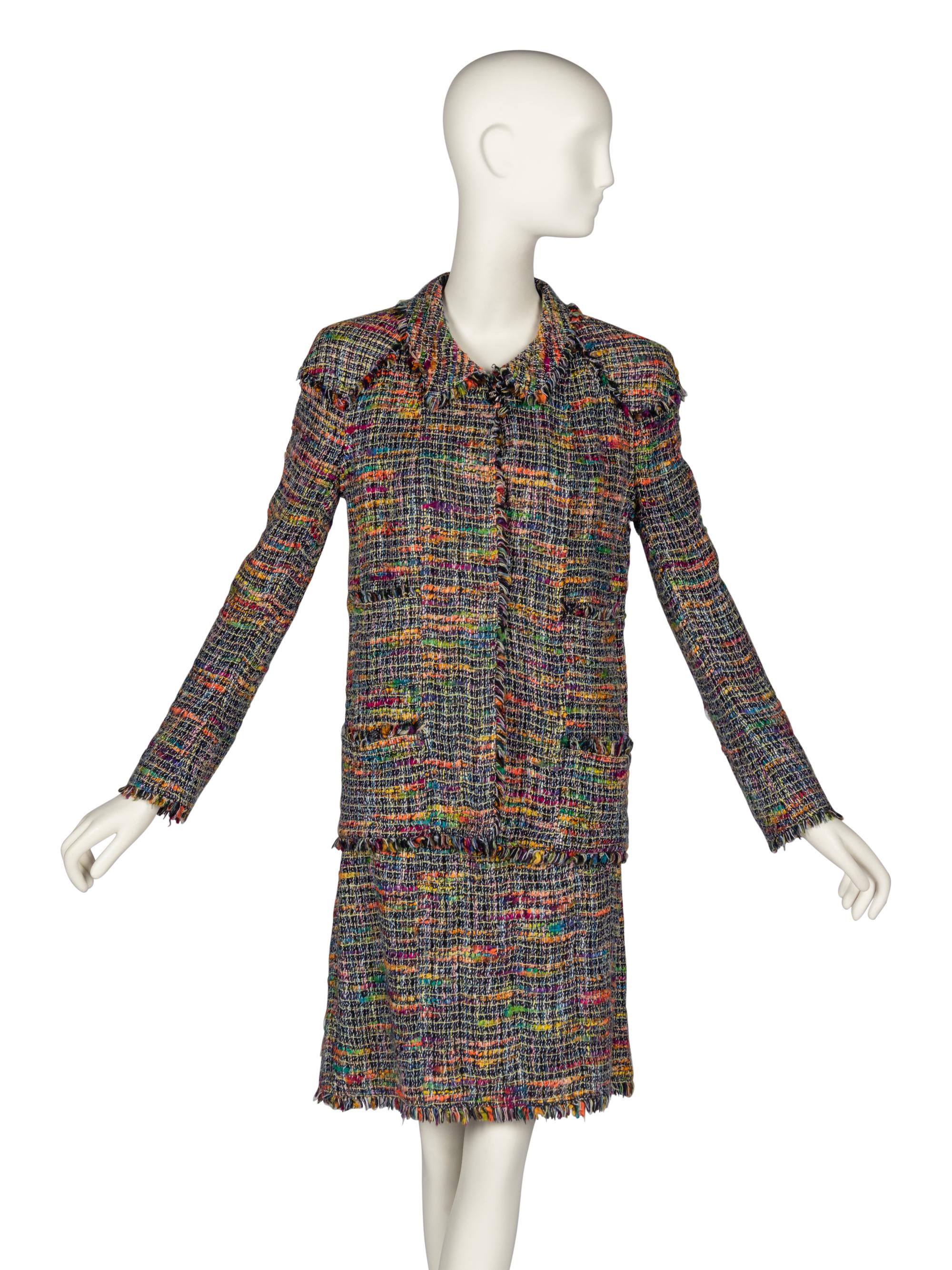 Chanel Multicolor Tweed Skirt Suit