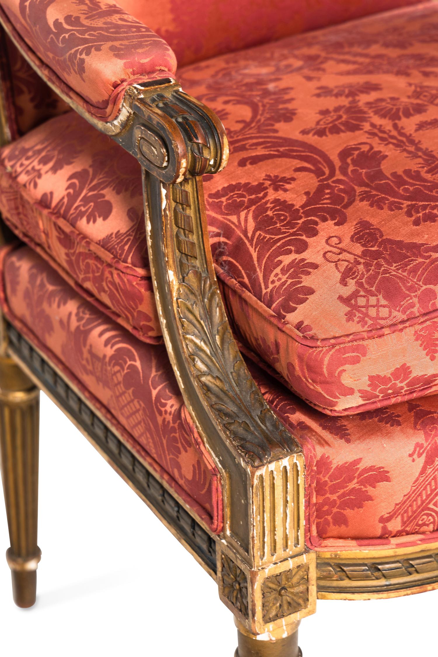 A Pair of Louis XVI Style Giltwood Fauteuils