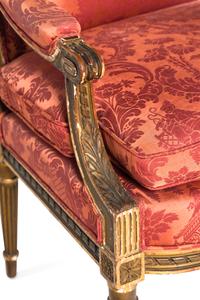 A Pair of Louis XVI Style Giltwood Fauteuils