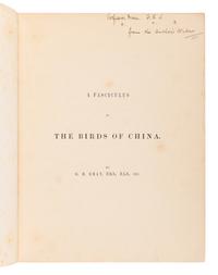 GRAY, George Robert (1808-1872). A Fasciculus of the Birds of China . [London: privately printed, 1871.]