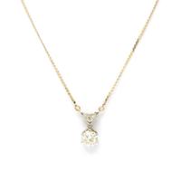 A 14 Karat Yellow and Diamond Pendant, 2.40 dwts.