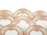 Sixteen Gilman Collamore & Co. Coalport Porcelain Dinner Plates