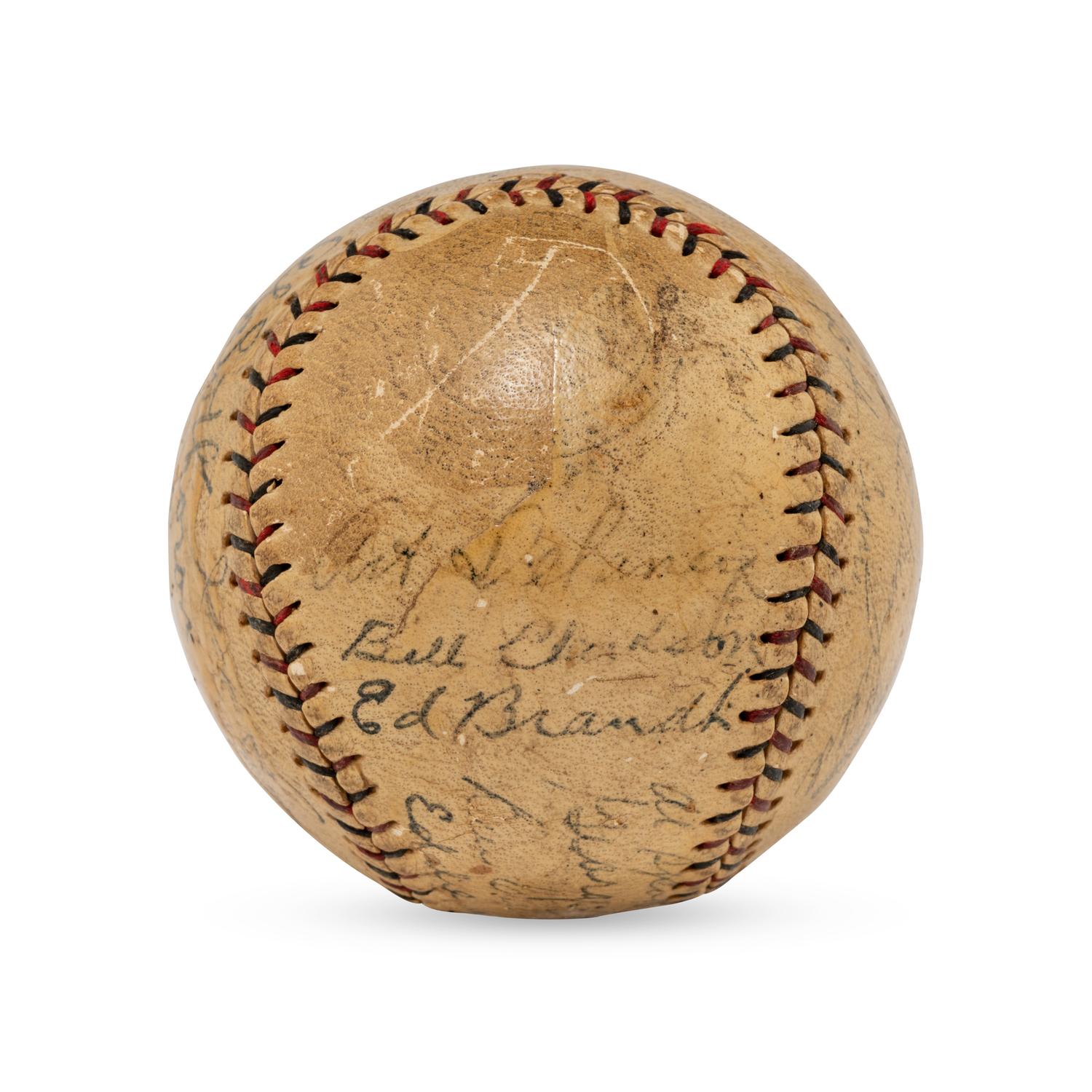 A 1928 Boston Braves Team Signed Autograph Baseball Featuring George Sisler and Rogers Hornsby (Beckett Authentication Services Letter of Authenticity)