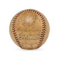 A 1928 Boston Braves Team Signed Autograph Baseball Featuring George Sisler and Rogers Hornsby (Beckett Authentication Services Letter of Authenticity)