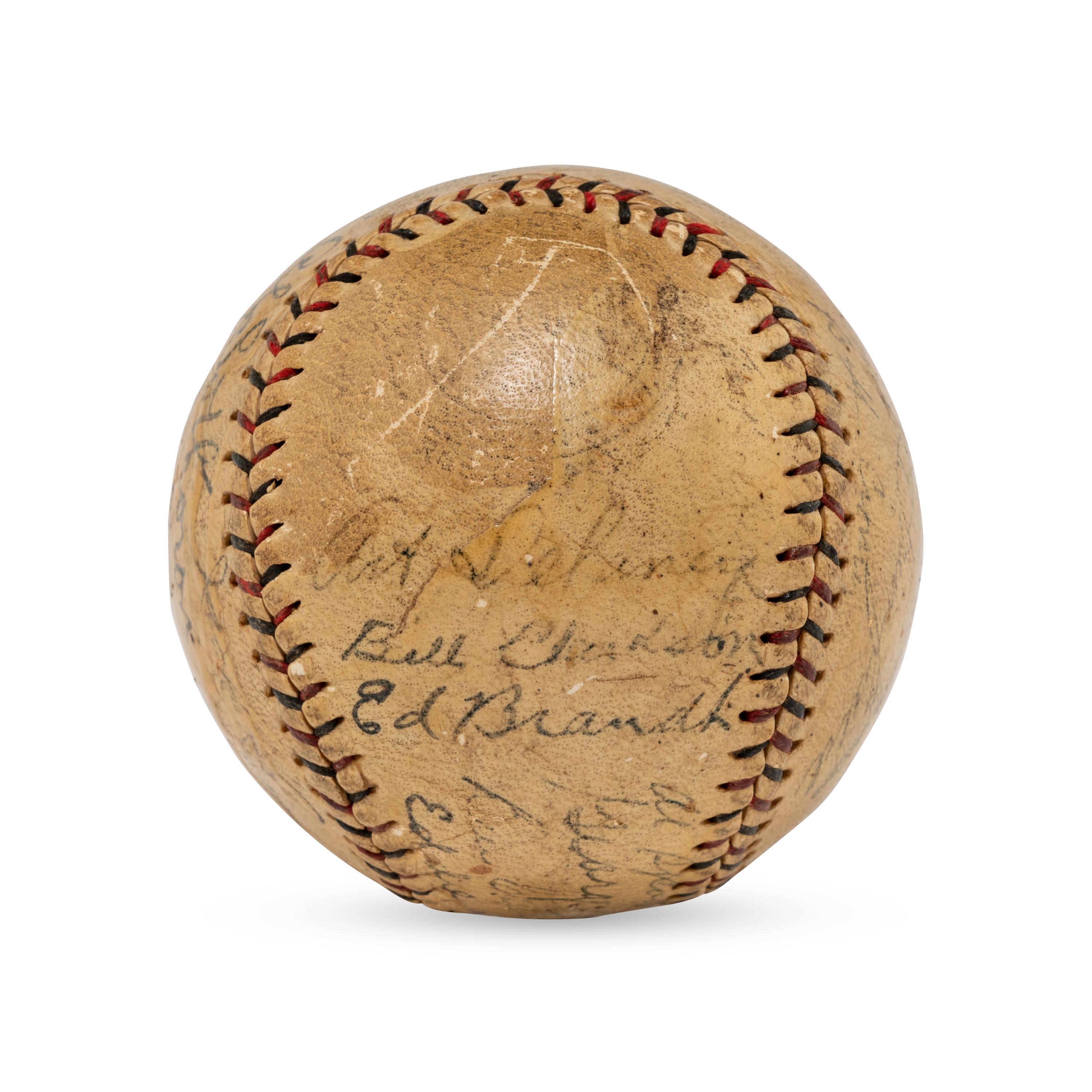 A 1928 Boston Braves Team Signed Autograph Baseball Featuring George Sisler and Rogers Hornsby (Beckett Authentication Services Letter of Authenticity)
