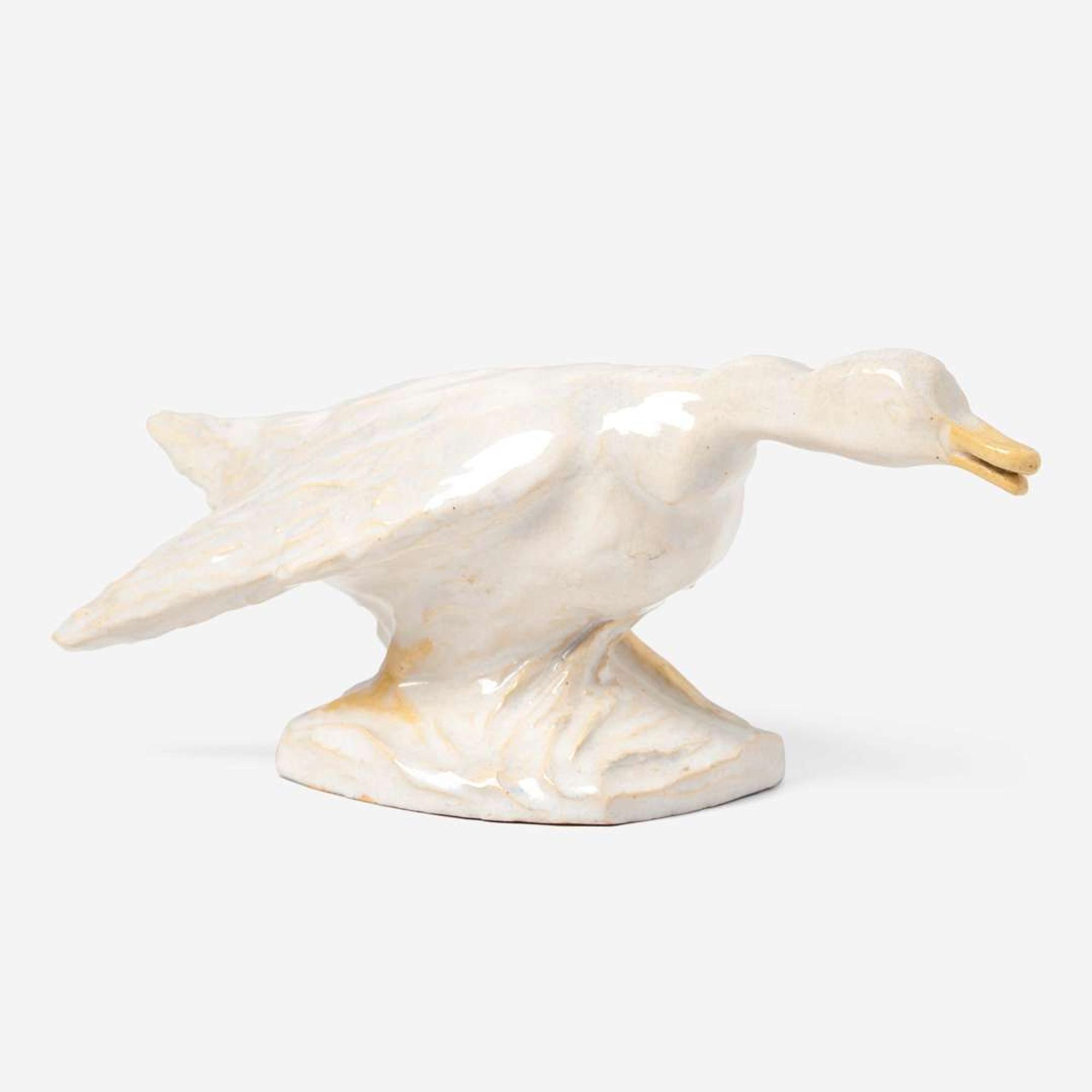 Sadie Irvine (American, 1887-1970) Figure of a Swan for Newcomb College Pottery, New Orleans, Louisiana, USA, circa 1920