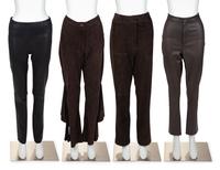 Four Leather Designer Pants: Valentino, Louis Vuitton, Oscar de la Renta, Elie Tahari, 2000-10s