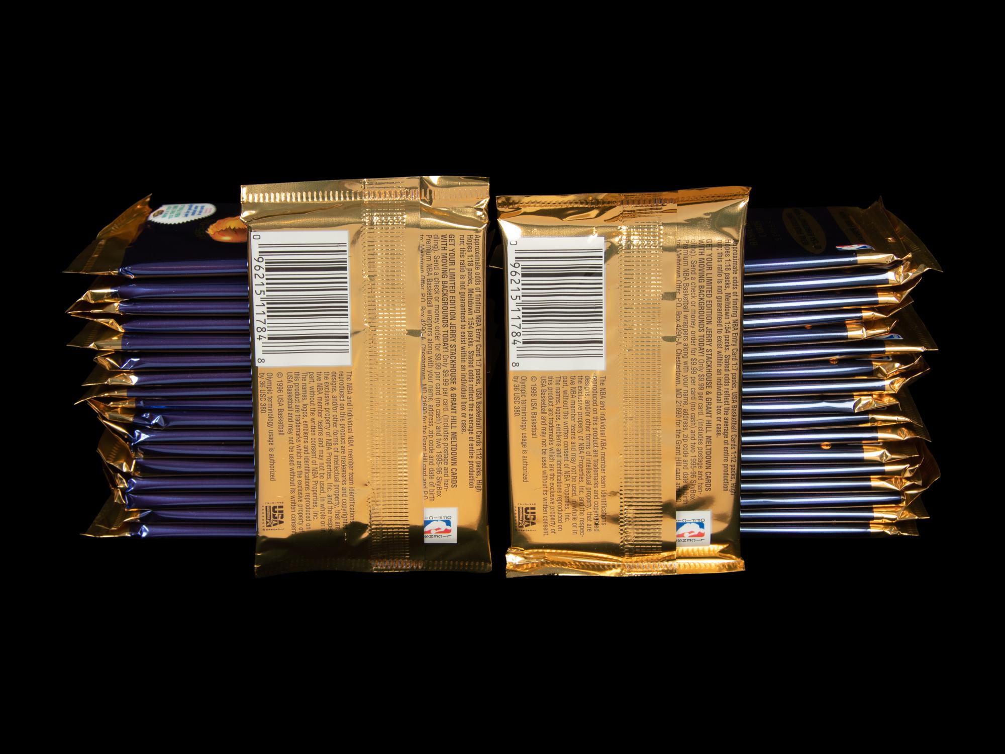 A Retail Box of 1995-96 Skybox Premium Series 2 Basketball Cards