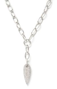 An 18 Karat White Gold and Diamond Pendant Necklace, 13.80 dwts.