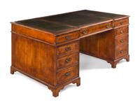 A George III Style Mahogany Pedestal Desk