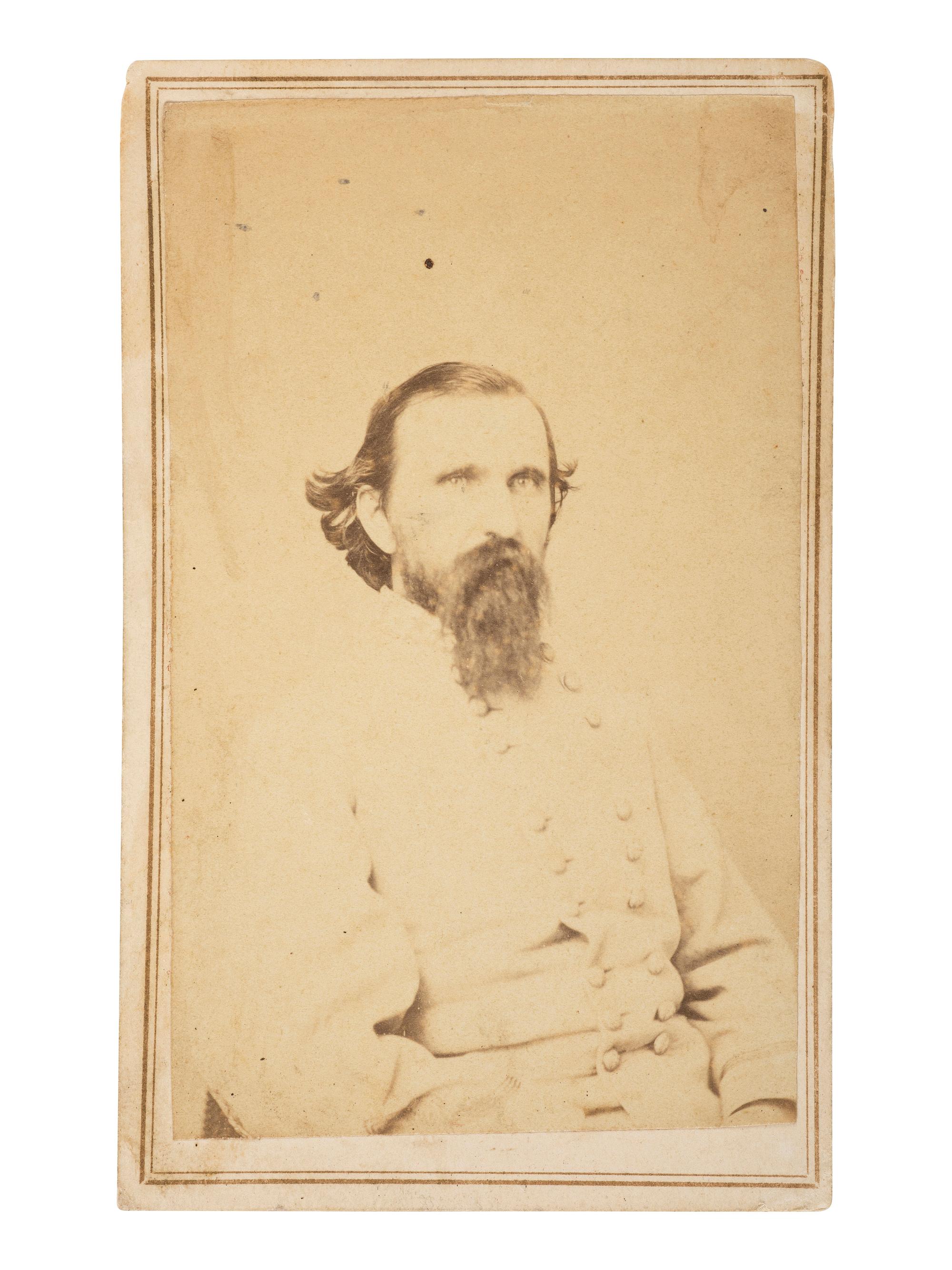 [CIVIL WAR]. CDV of John Calvin Brown, Confederate general later elected governor of Tennessee. Nashville, TN: T.F. Saltsman, ca 1864.