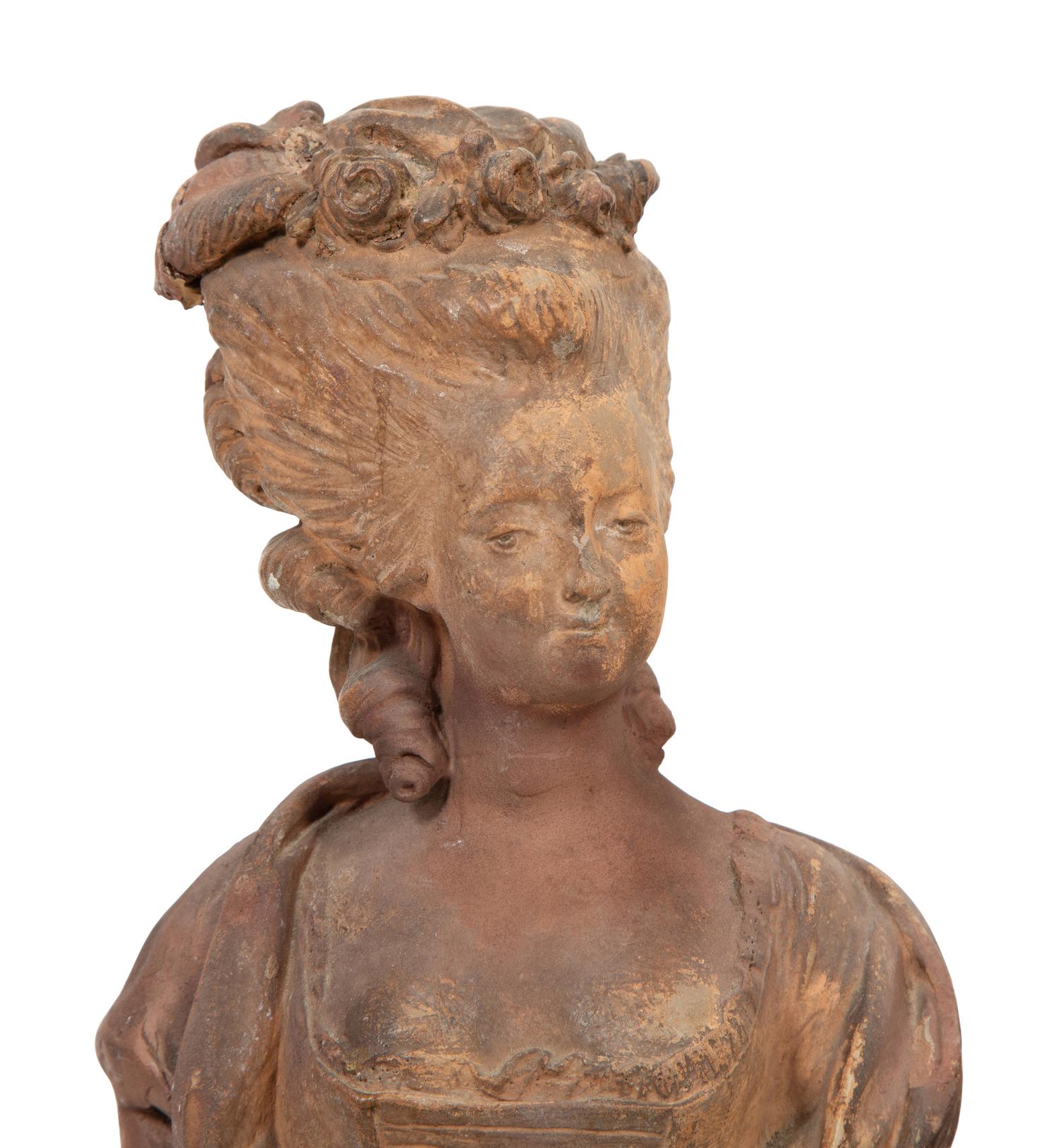 A Pair of French Terracotta Models of Sphinxes