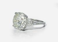 A Raymond Yard 6.53 Carat Round Brilliant-Cut Diamond and Platinum Ring