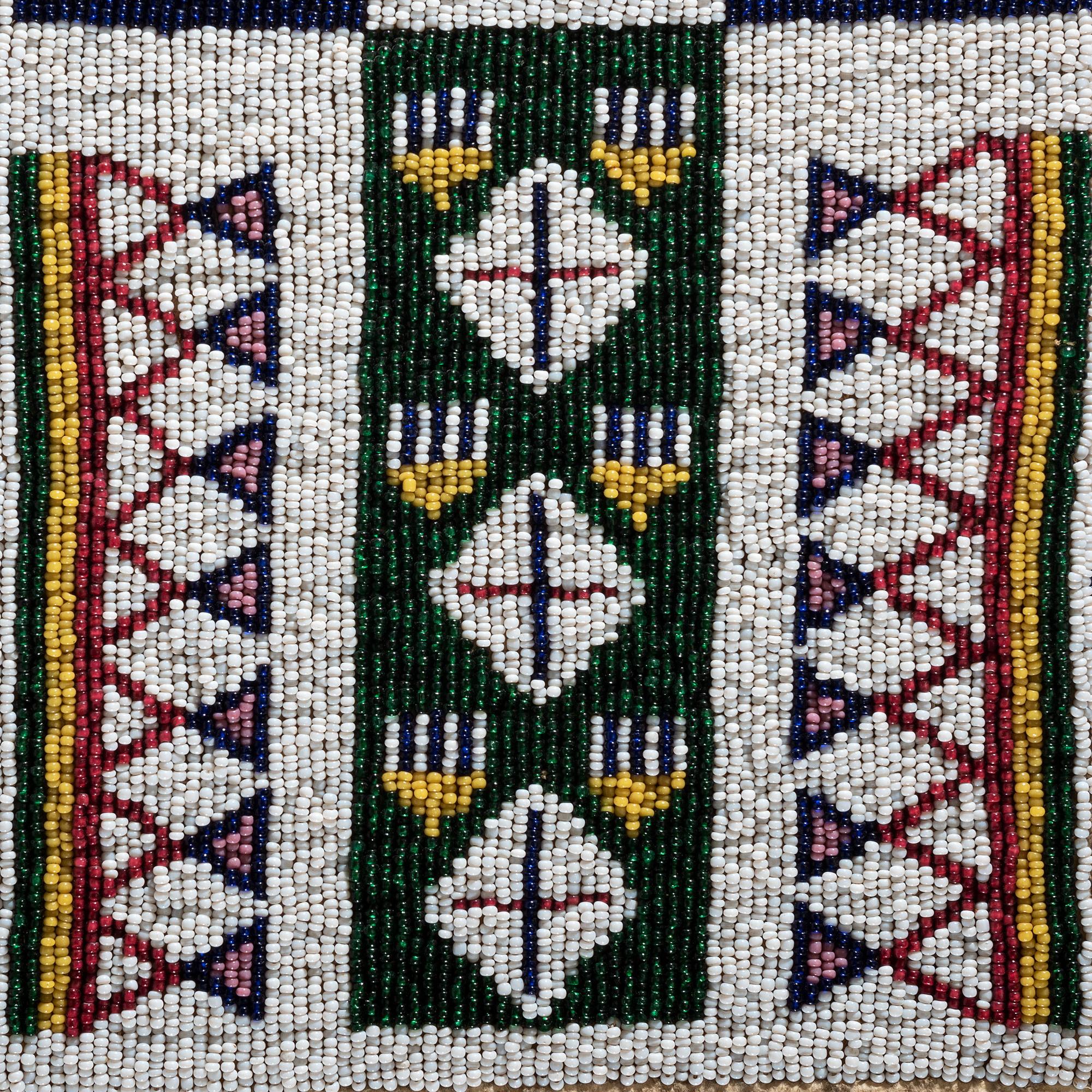 Sioux Beaded Hide Tobacco Bag, Pictorial
