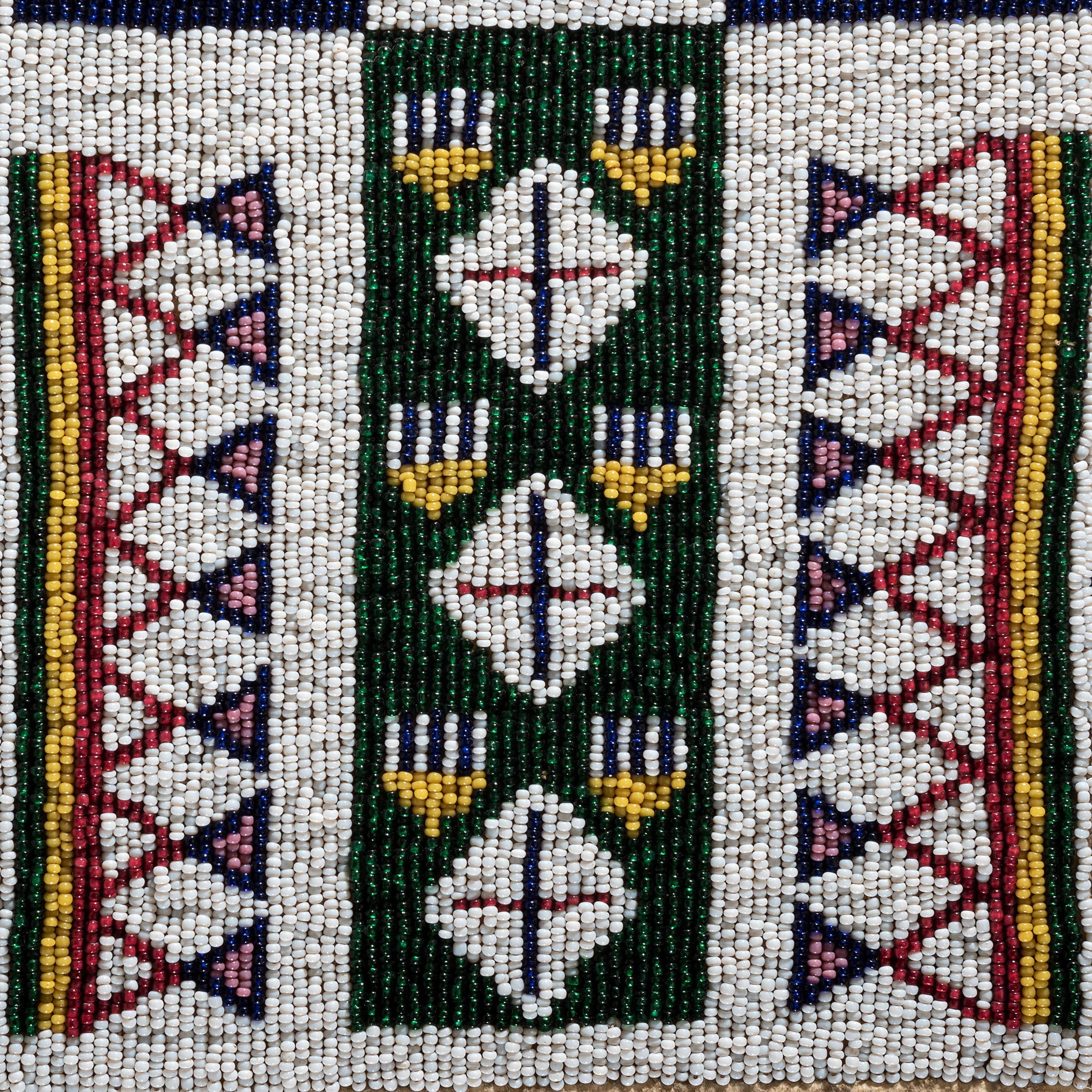 Sioux Beaded Hide Tobacco Bag, Pictorial