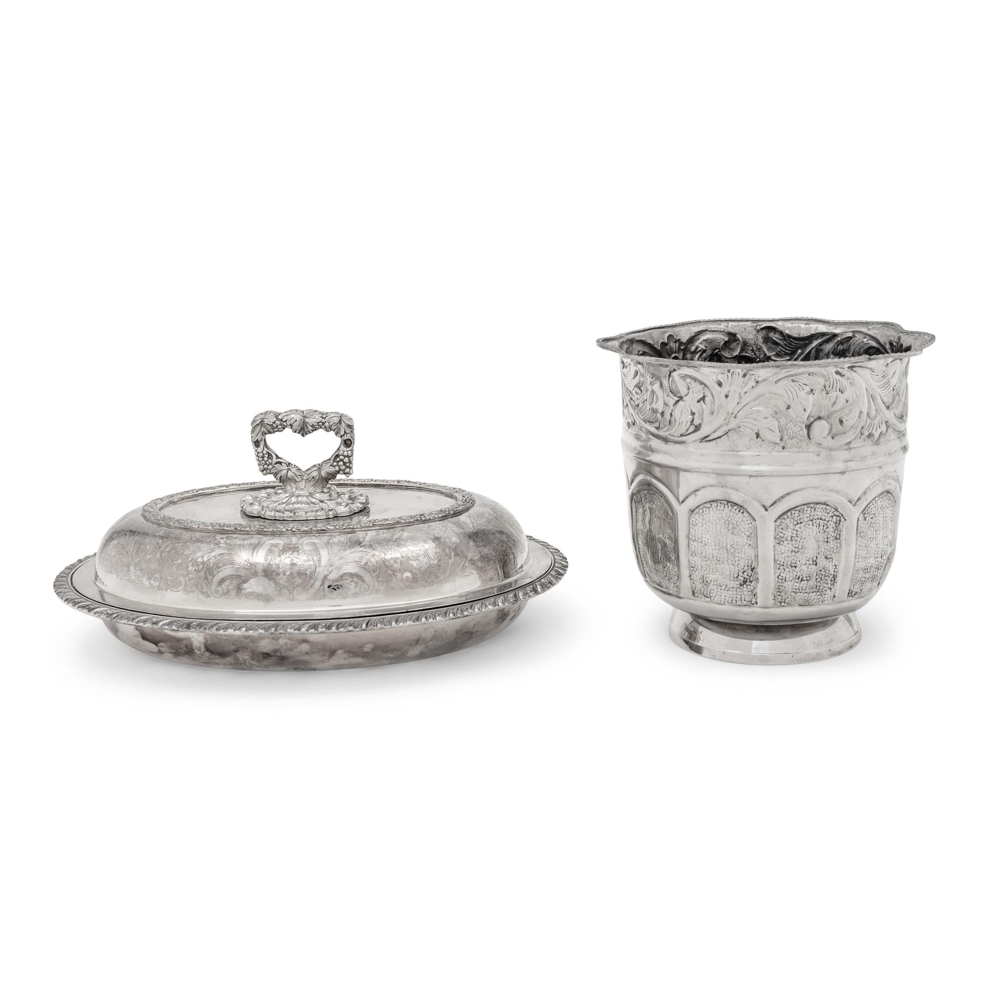 Two Silver-Plate Table Articles