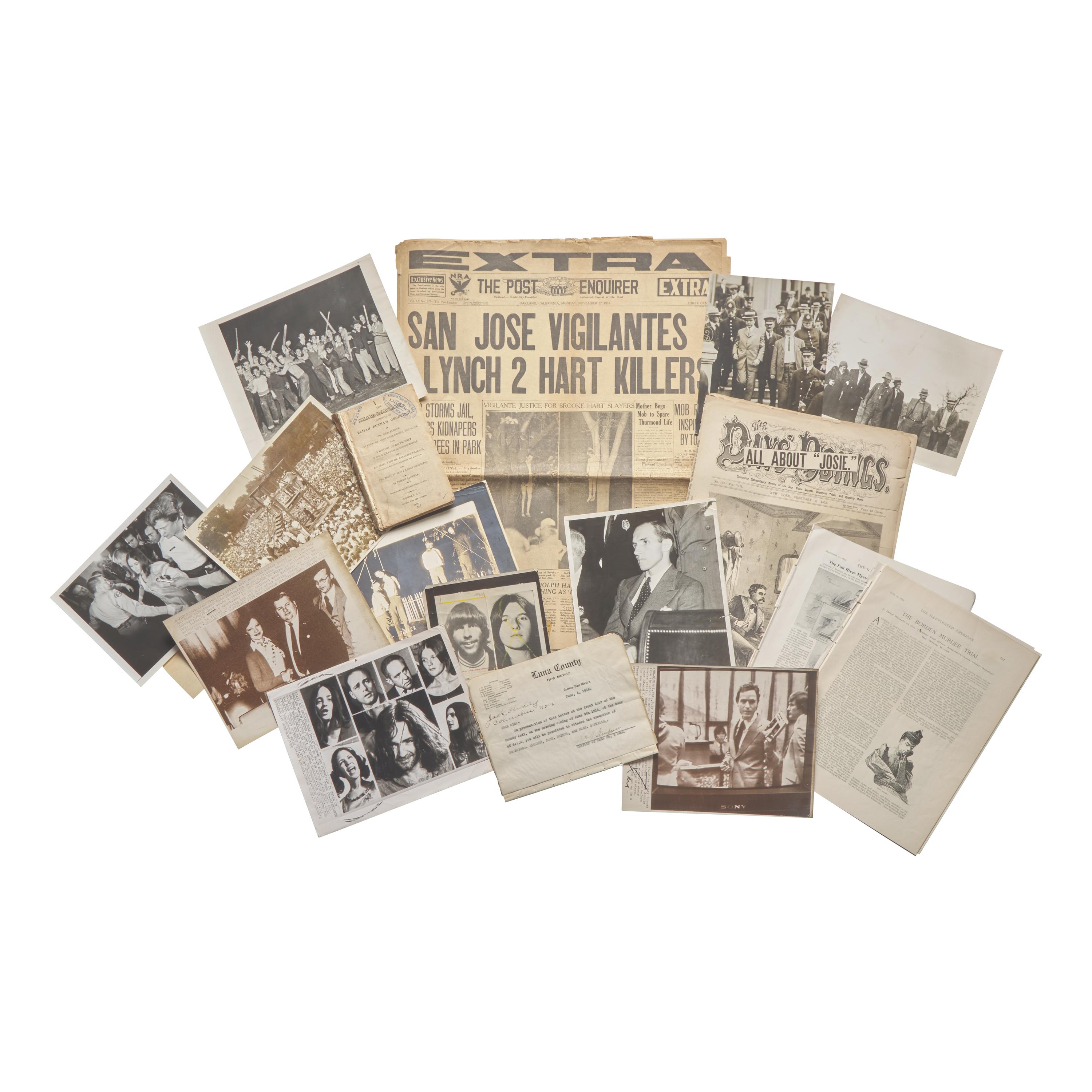 [Crime & Punishment] Group of 17 Items Related to Crime and Punishment