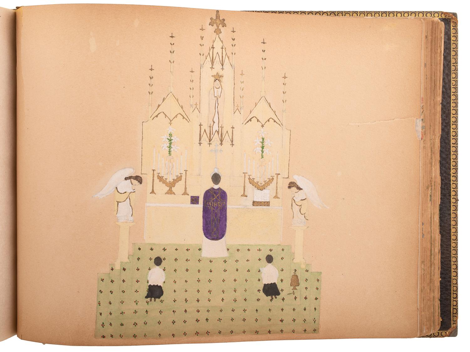 "Drawings Presented to Rev. Pius Boehm by His Little Indian Children." [Crow Creek Reservation, South Dakota.] 4 May 1899.