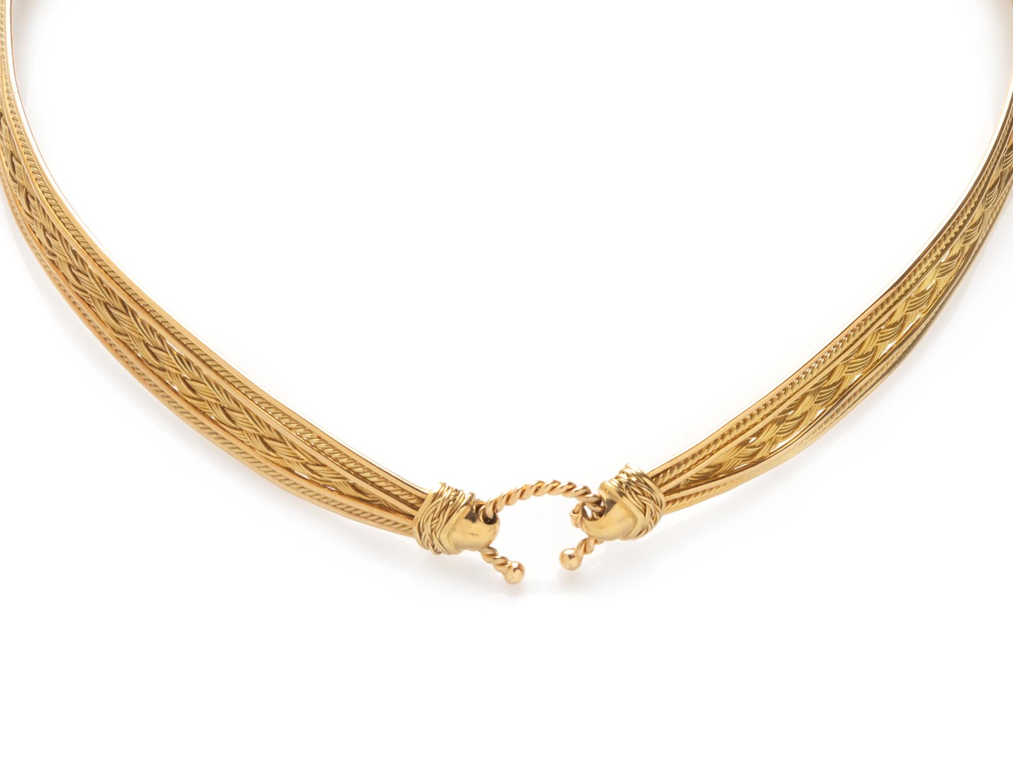HUBERT, YELLOW GOLD COLLAR NECKLACE