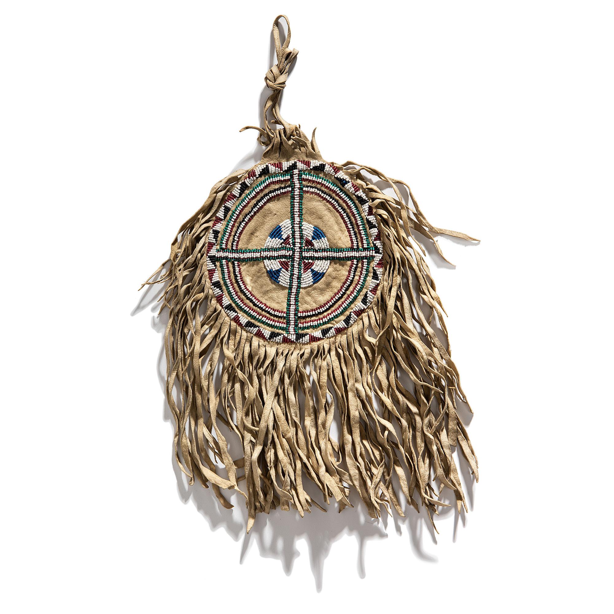 Apache Beaded Hide Bag