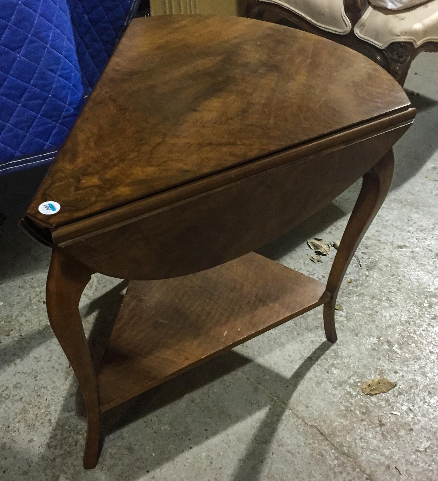 A Louis XV Style Drop-Leaf Side Table Height 22 inches. — 20TH CENTURY