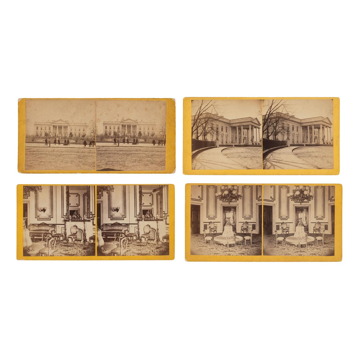 [Early Photography] Group of 110 Stereoviews of Washington, DC, and Boston, incl. Landmarks and Monuments