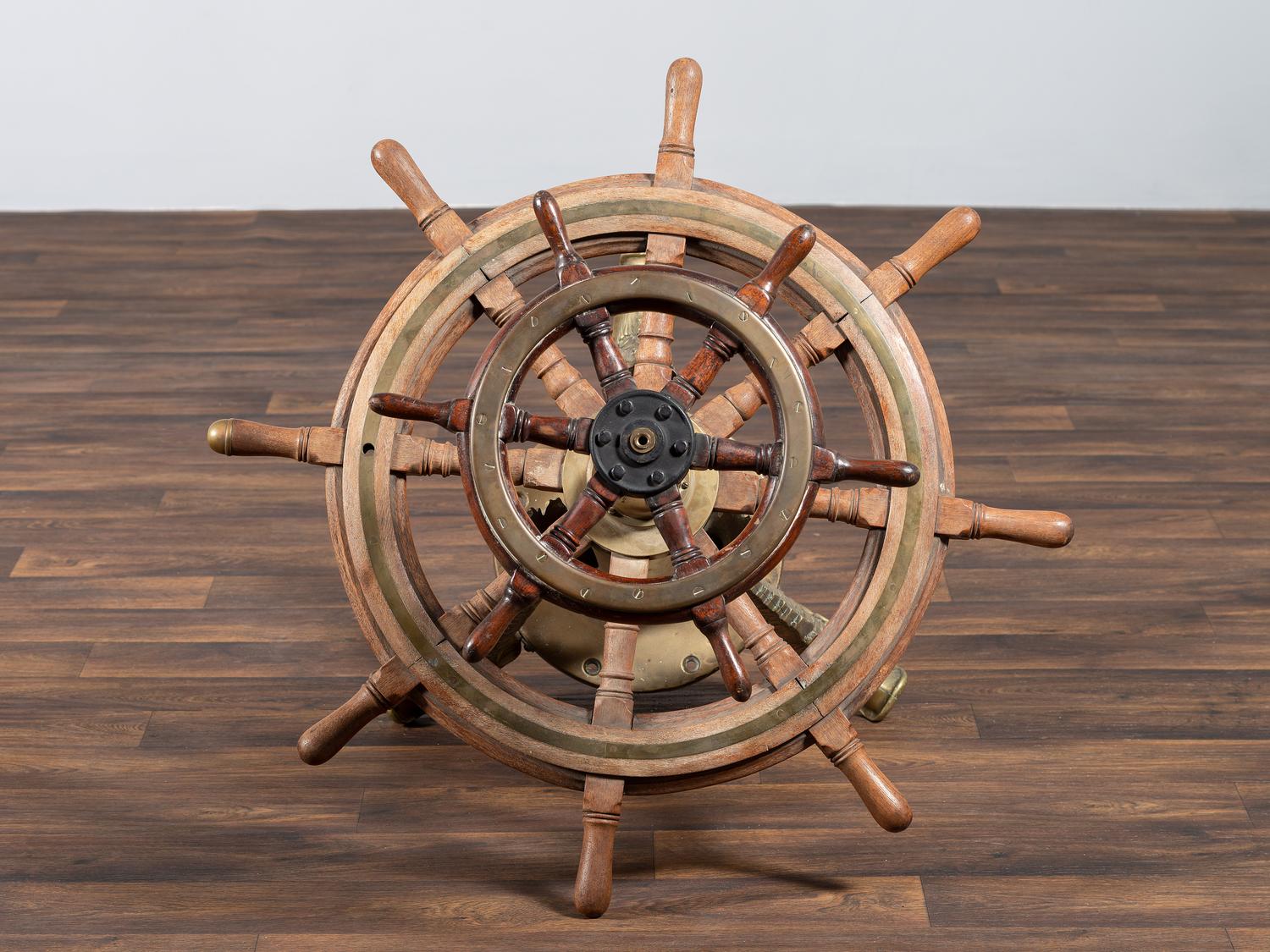 A Two-Tier Dumbwaiter Made of Ship’s Wheels
