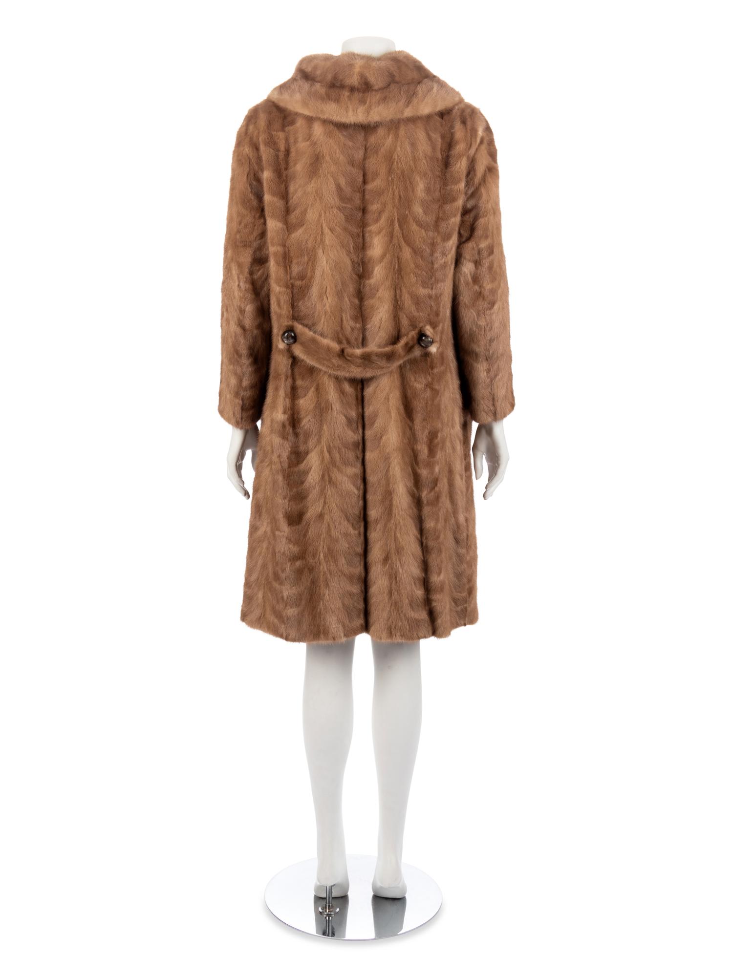 Butterscotch Mink Trench Coat, 1980-2000s