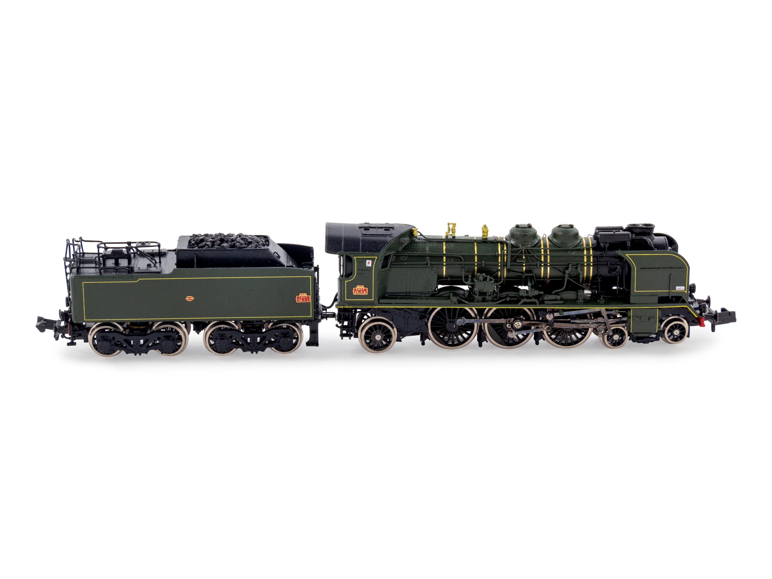 A Factory Boxed Fulgurex Polychrome N-Gauge S.N.C.F 4-6-2 Locomotive and Tender