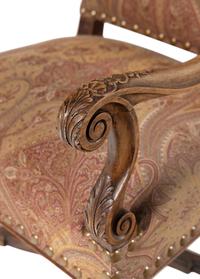 A Pair of Provincial Louis XIV Style Beechwood Fauteuils