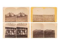 HAYNES, F. Jay (1853-1921), photographer. A group of 9 stereoviews of Ft. Totten, Dakota Territory. Ca 1880s.