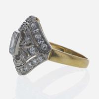 An 18K Gold and Diamond Russian Ring
