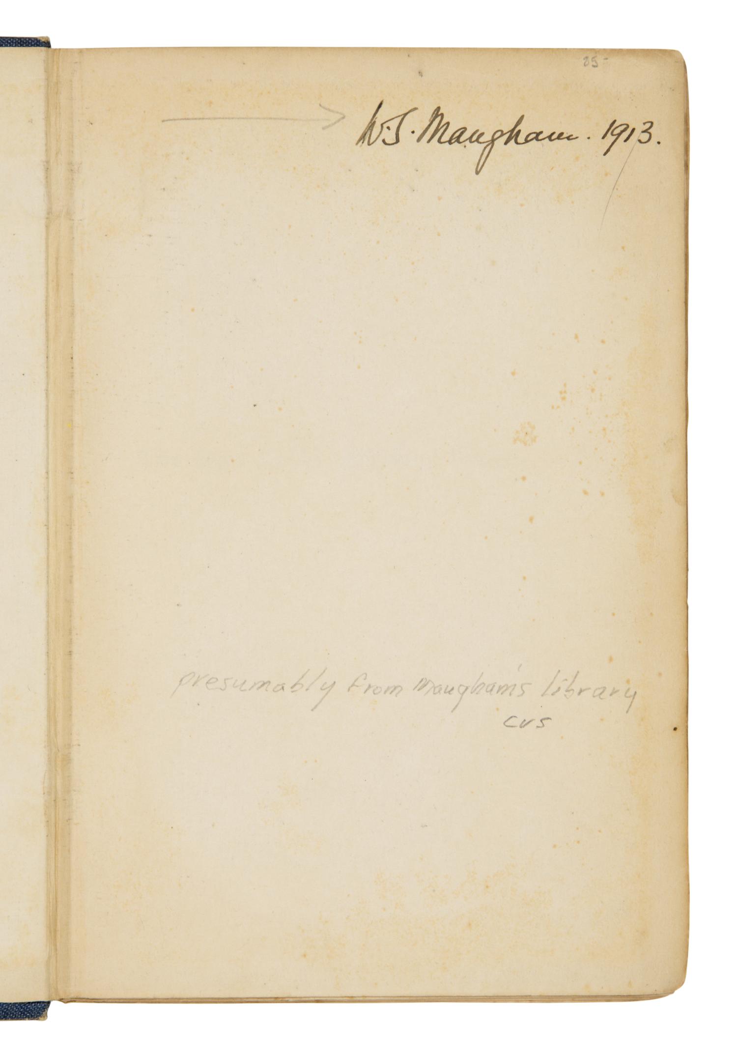 [Maugham, W. Somerset (1874-1965)]. A pair of titles from Maugham's personal library, comprising: