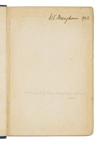 [Maugham, W. Somerset (1874-1965)]. A pair of titles from Maugham's personal library, comprising: