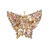 MULTIGEM BUTTERFLY PENDANT/BROOCH