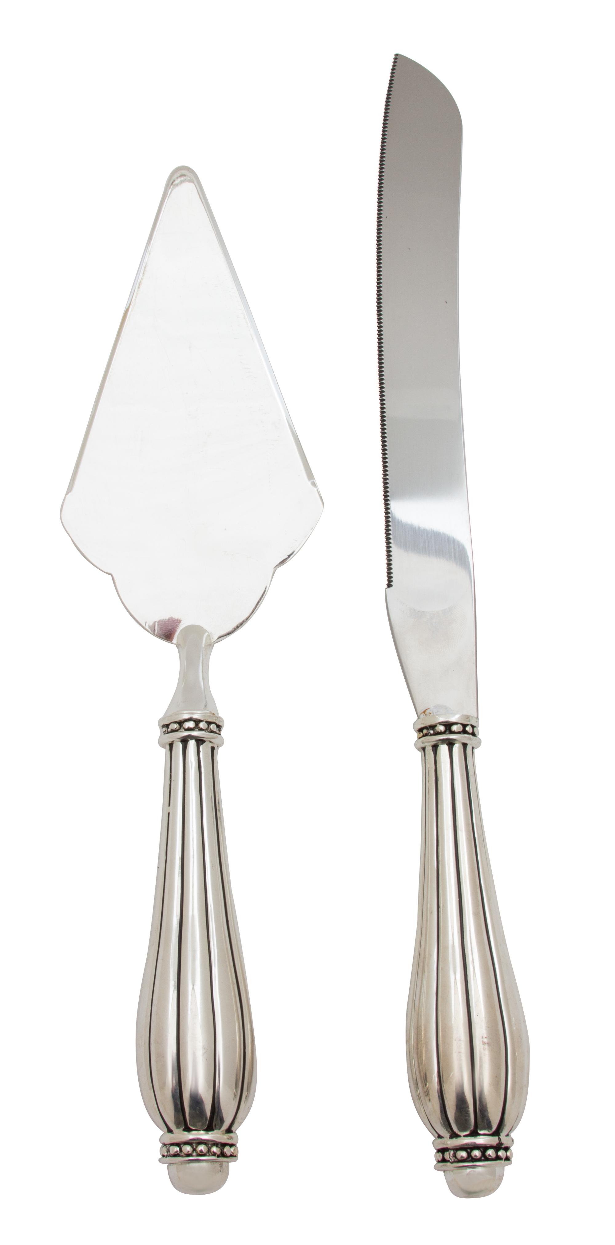 A Silver Plate Cake Knife and Pie Slice, Godinger, New York, NY,