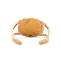 YELLOW GOLD AND US $20 LIBERTY COIN CUFF BRACELET