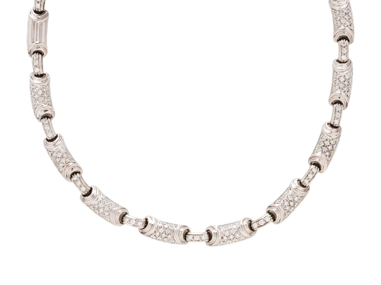 BULGARI, DIAMOND AND WHITE GOLD NECKLACE