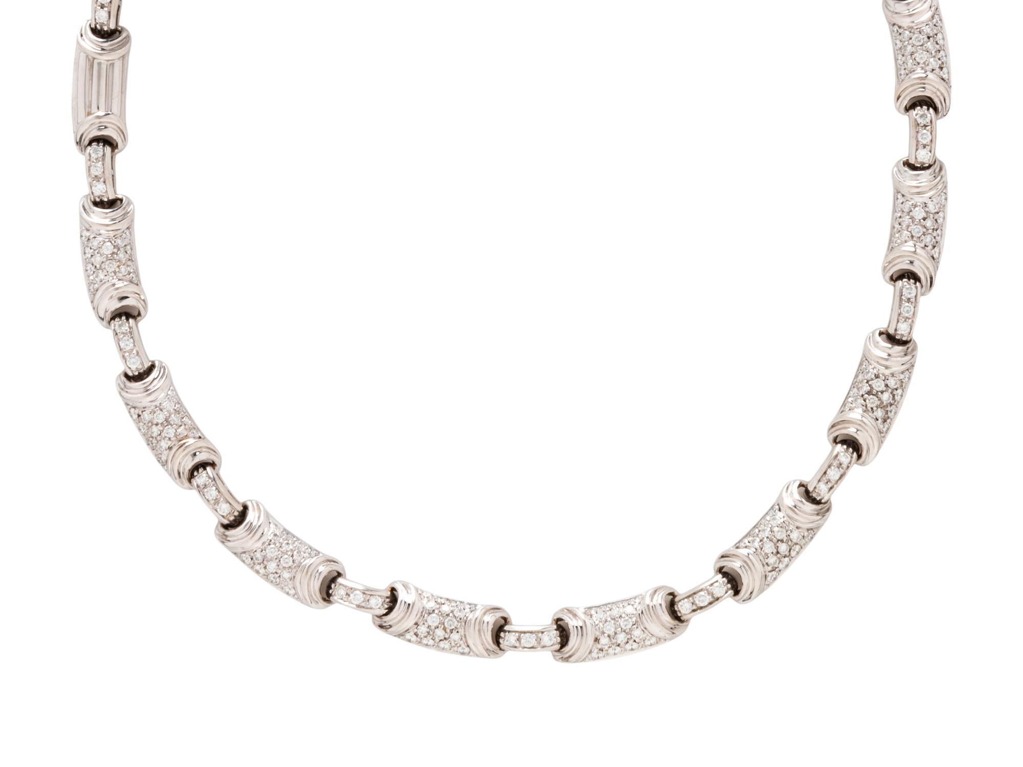 BULGARI, DIAMOND AND WHITE GOLD NECKLACE