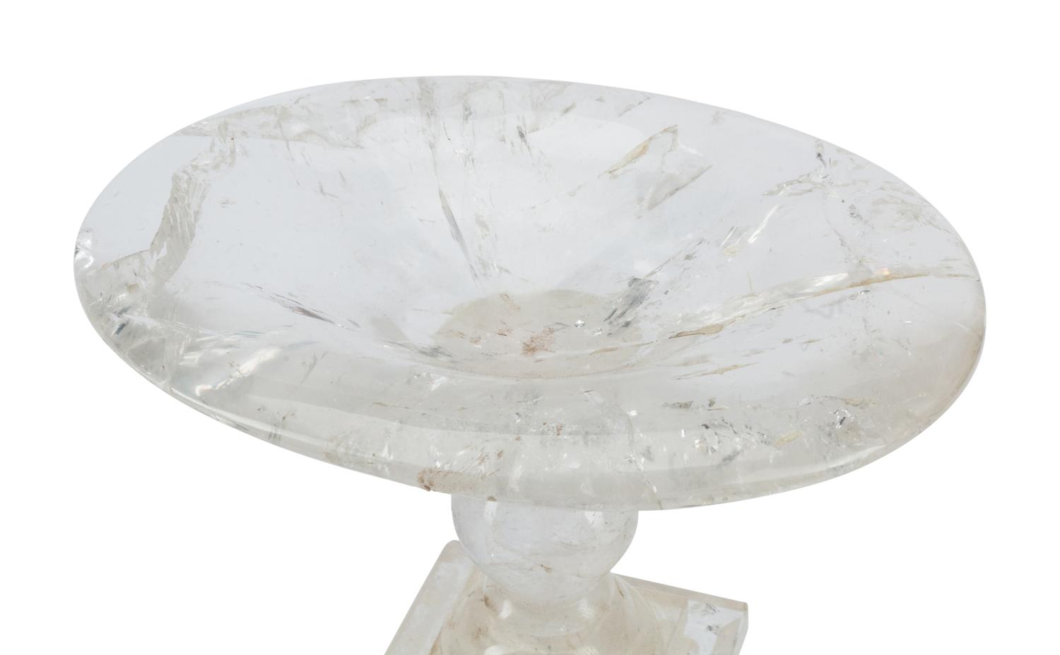 A Pair of Neoclassical Style Rock Crystal Tazze