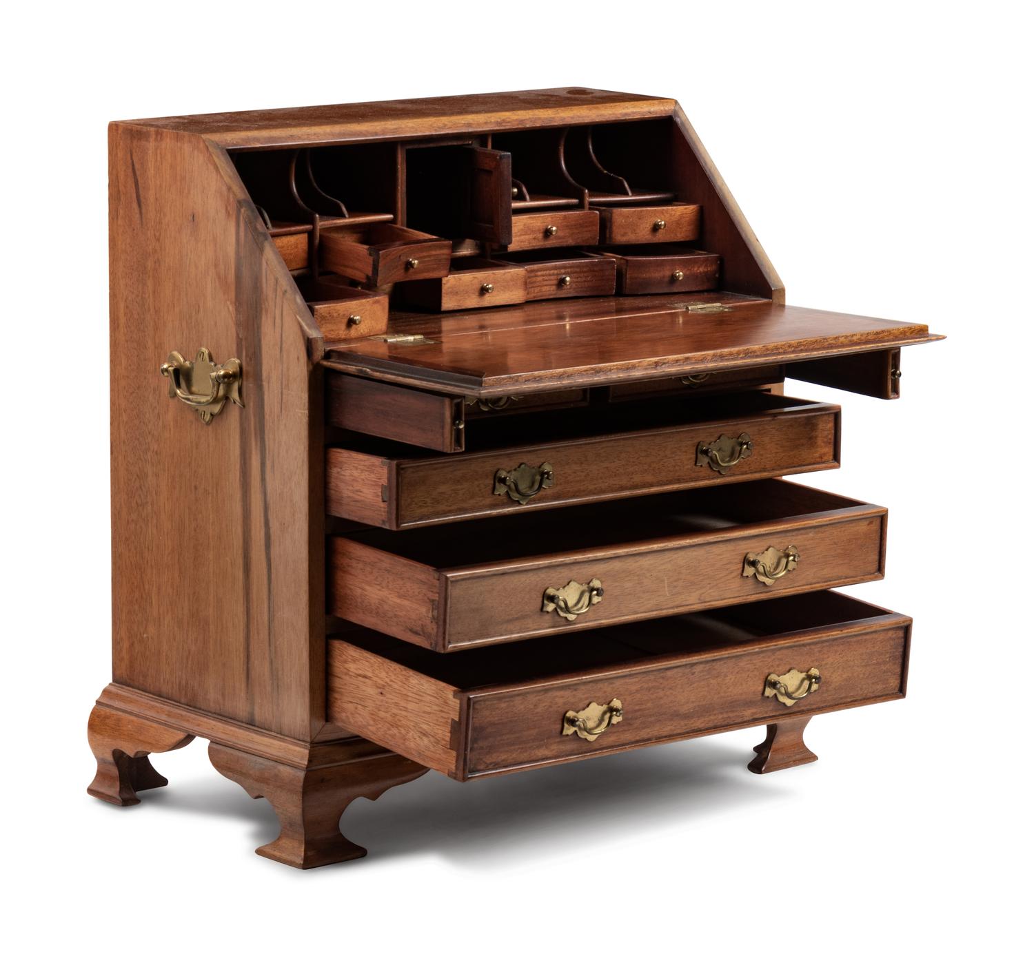 A Chippendale Style Diminutive Slant-Front Bureau