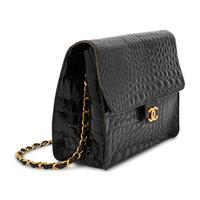 Chanel, Flap Bag in Black Crocodile