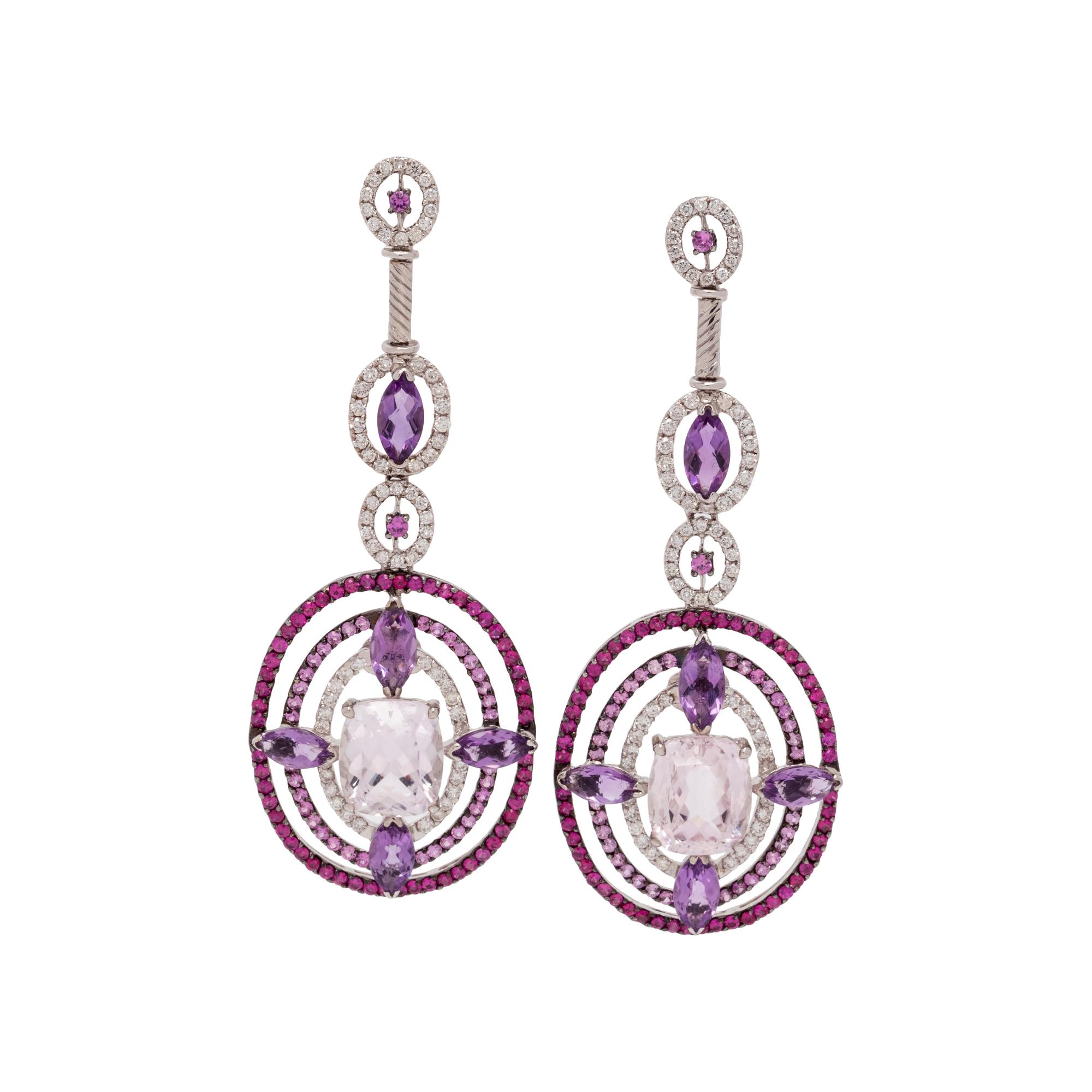 MULTIGEM AND DIAMOND EARRINGS