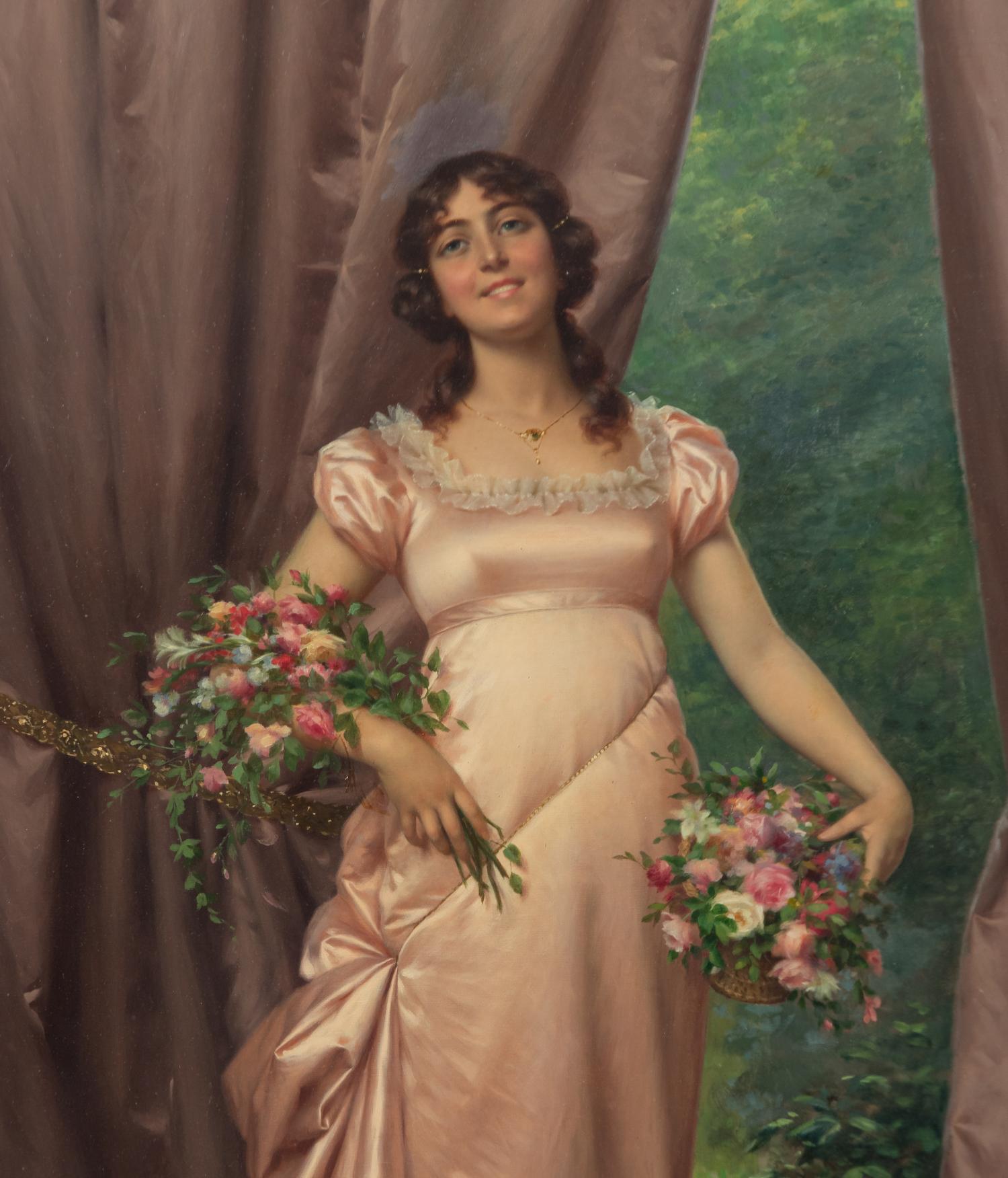 Young Woman in a Pink Dress