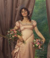 Young Woman in a Pink Dress