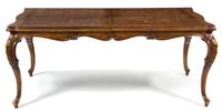 A Karges Louis XV Style Dining Table Height 30 x width closed 71 x depth 47 inches. — MID 20TH CENTURY