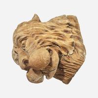 A carved wood lion head Pennsylvania, 19th century