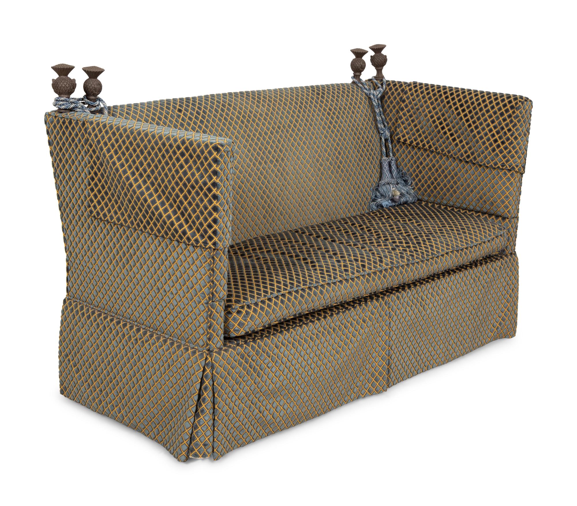 A Pair of Custom Upholstered Knole Sofas